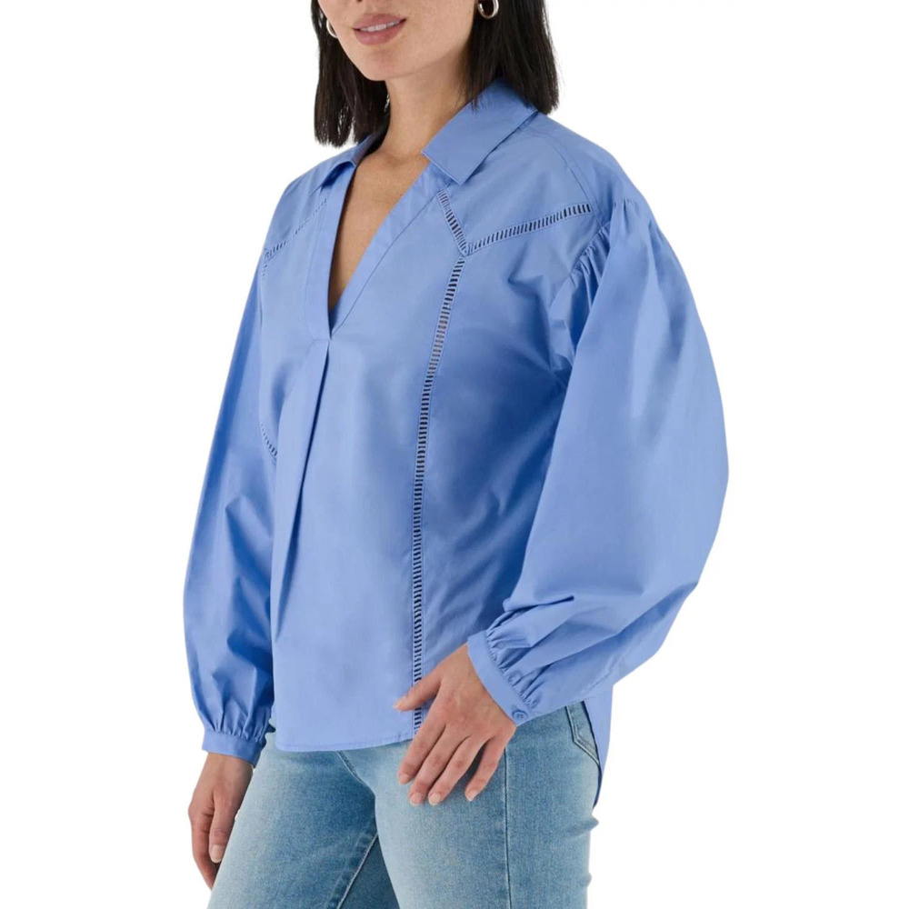 La Joie Women's Ladder Lace Inset Shirt Grape Mist - Regular